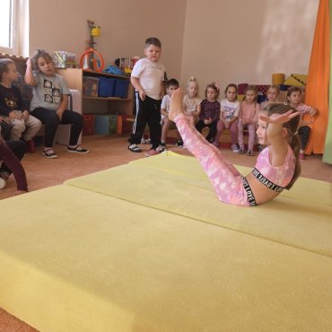 Gymnastické vystoupení Elišky