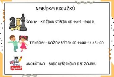 Nabídka nadstandardních aktivit (kroužky)