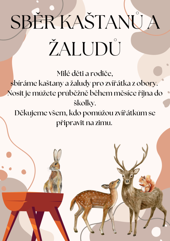 Sběr kaštanů  a žaludů