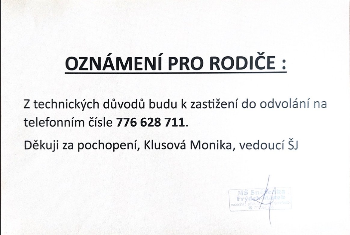 Změna tel. VŠJ