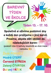 Barevný týden ve školce