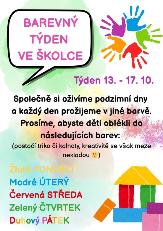 Barevný týden ve školce