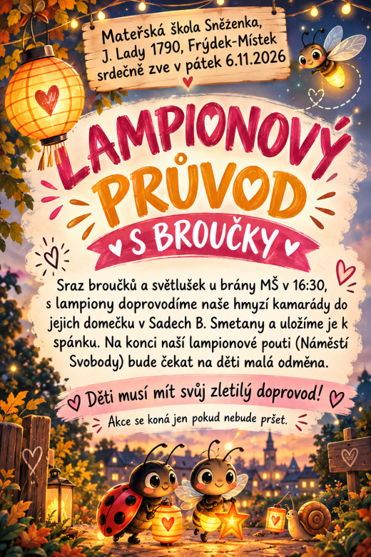 Lampionový průvod s broučky