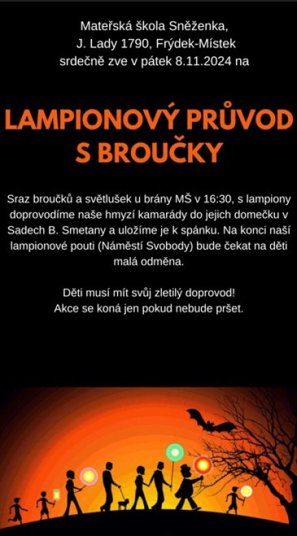 Lampionový průvod s broučky